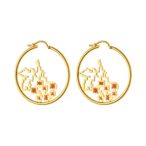Kalyna Hoop Earrings, yellow gold