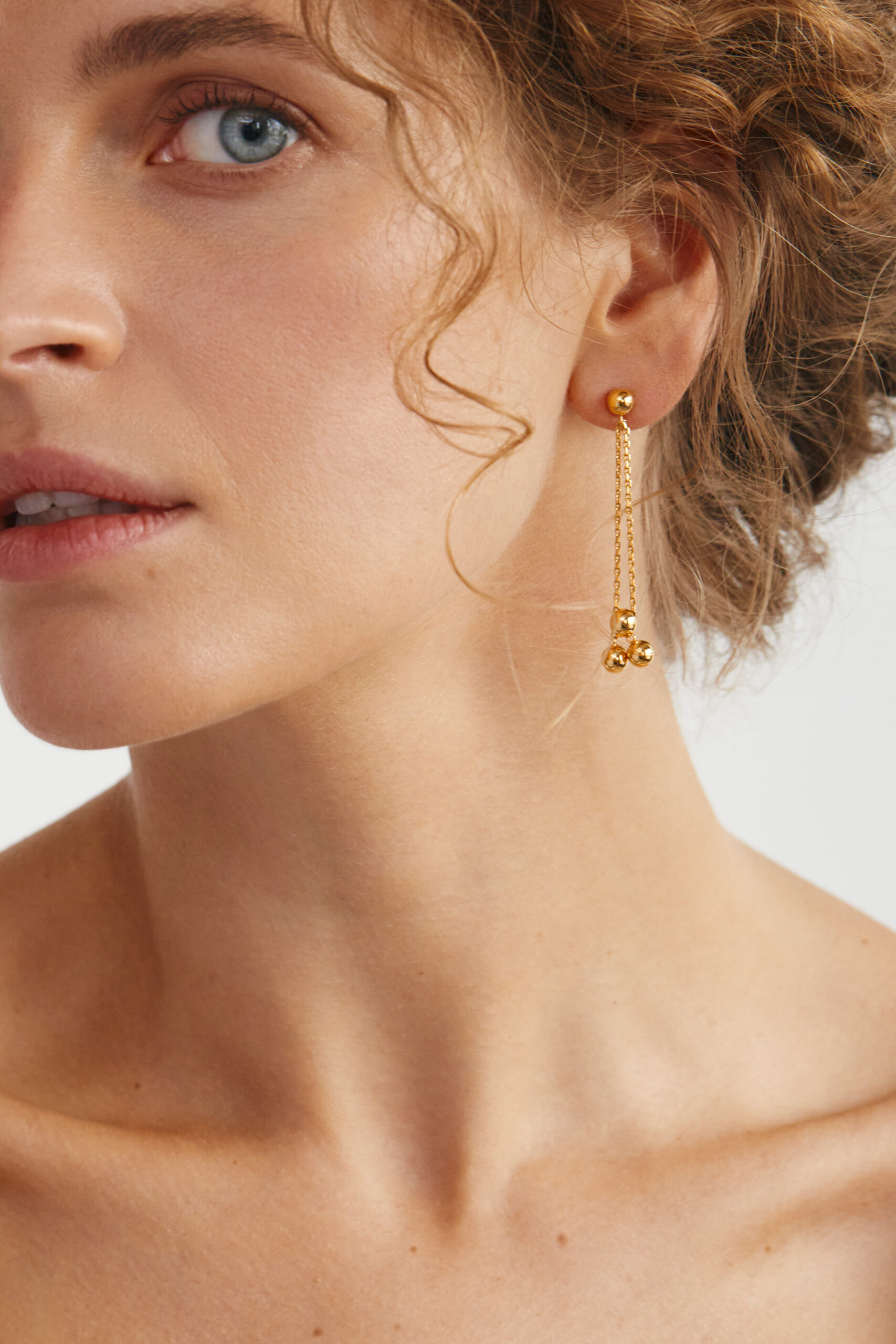 Earrings Orbs Transformer Earrings, yellow gold for stylish and elegant looks