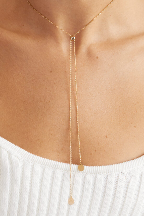 Exclusive Necklaces Flats Tie Necklace, yellow gold from Guzema