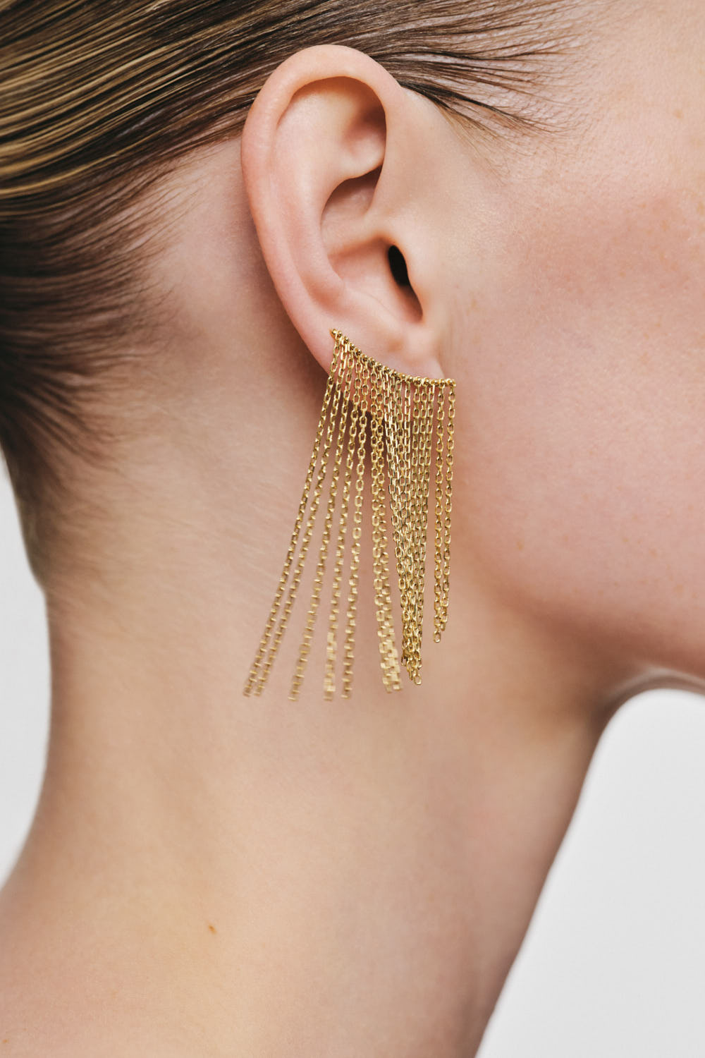 Earrings Mid Chainfall Earrings, yellow gold for stylish and elegant looks