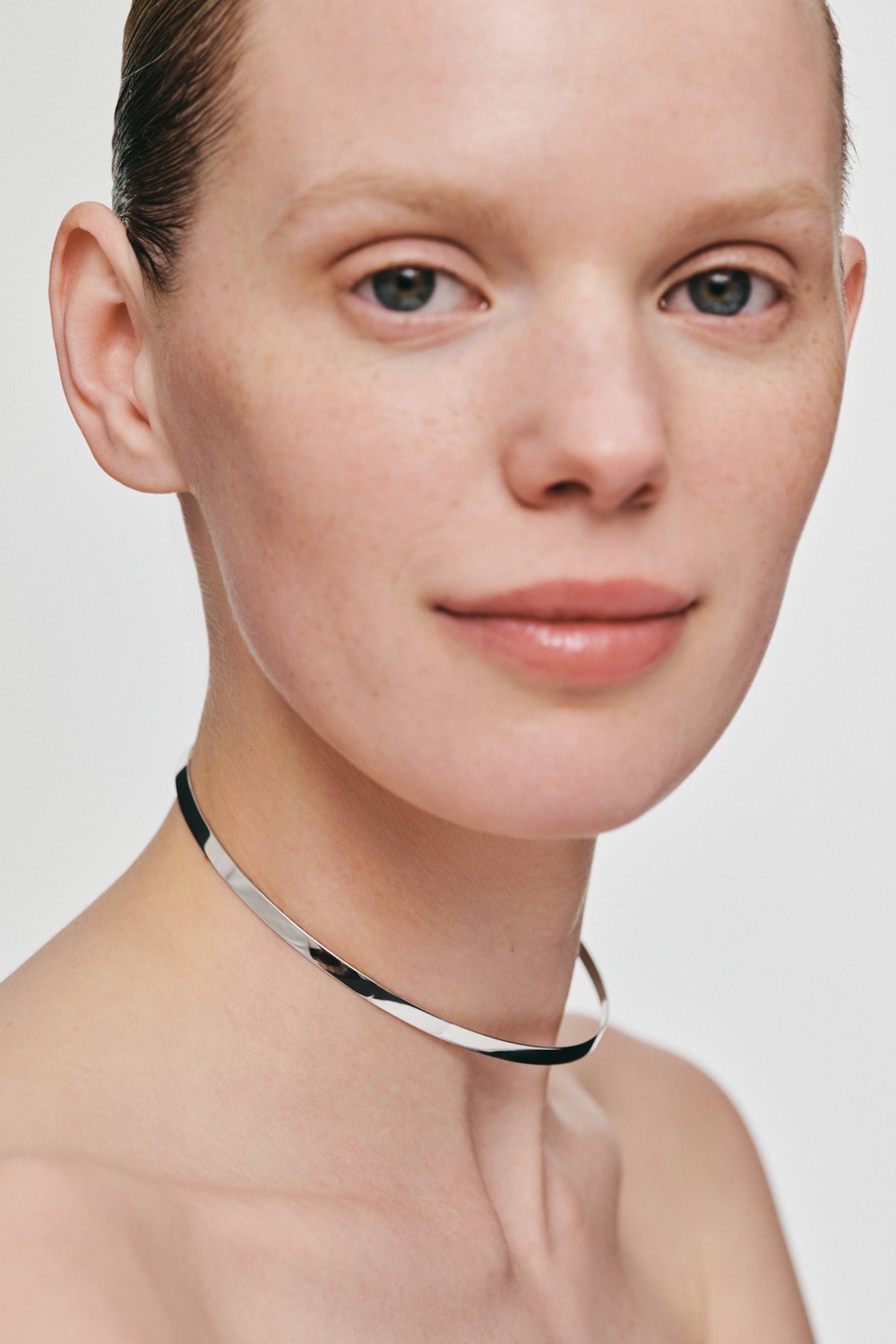 Chokers Solid Wide Choker, white gold with exceptional quality