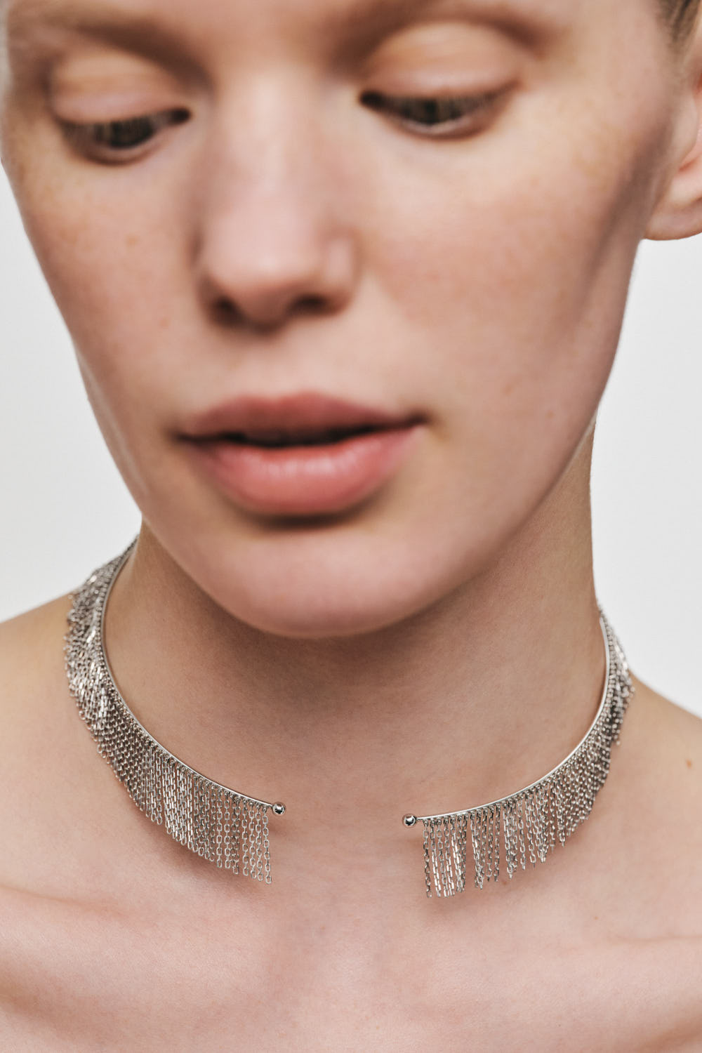 Chokers Bold Chainfall Choker, white gold available online with unique design