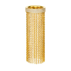 Chainfall Ring, diamonds, yellow gold