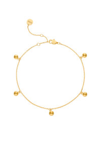 Anklets Quintet Anklet, yellow gold with timeless elegance from Guzema