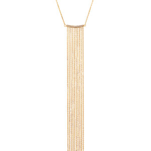 Chainfall Necklace, diamonds, yellow gold