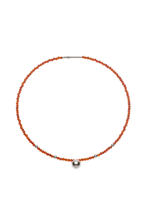 Custom Necklaces Orb Accent Gems Necklace, white gold for a luxurious style