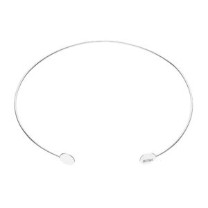 Flats choker, white gold