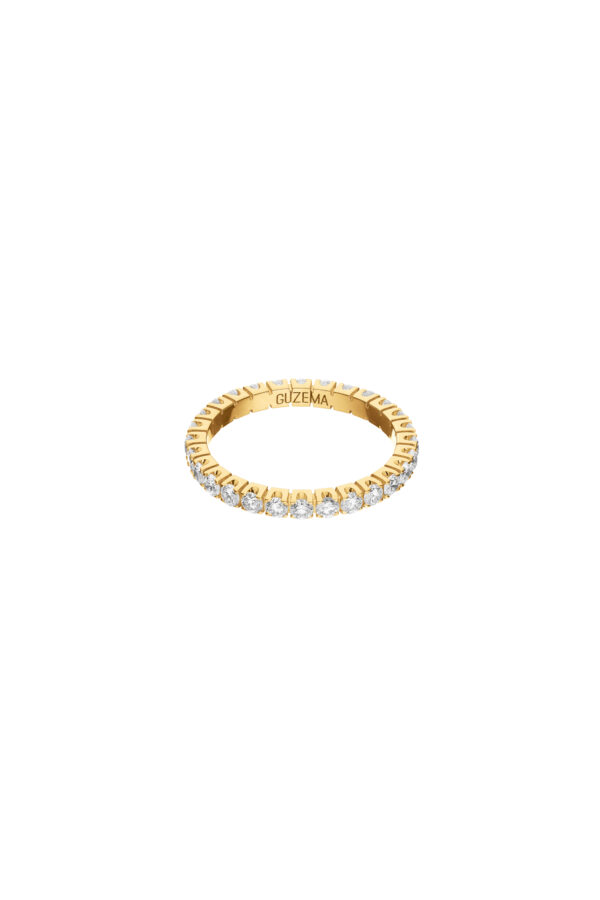 Rings Bold Eternity Ring, diamonds, yellow gold with modern design available now