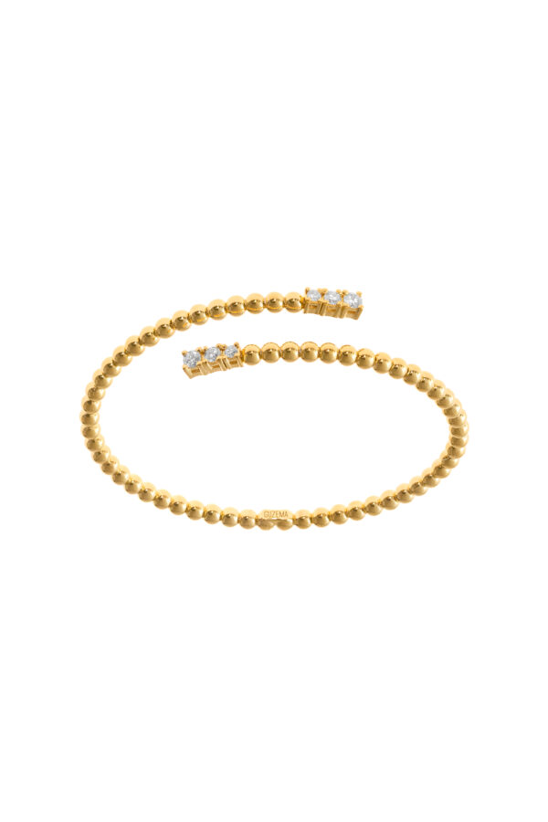 Bracelets Duo Spiral Bracelet, diamonds, yellow gold with high-end craftsmanship from Guzema