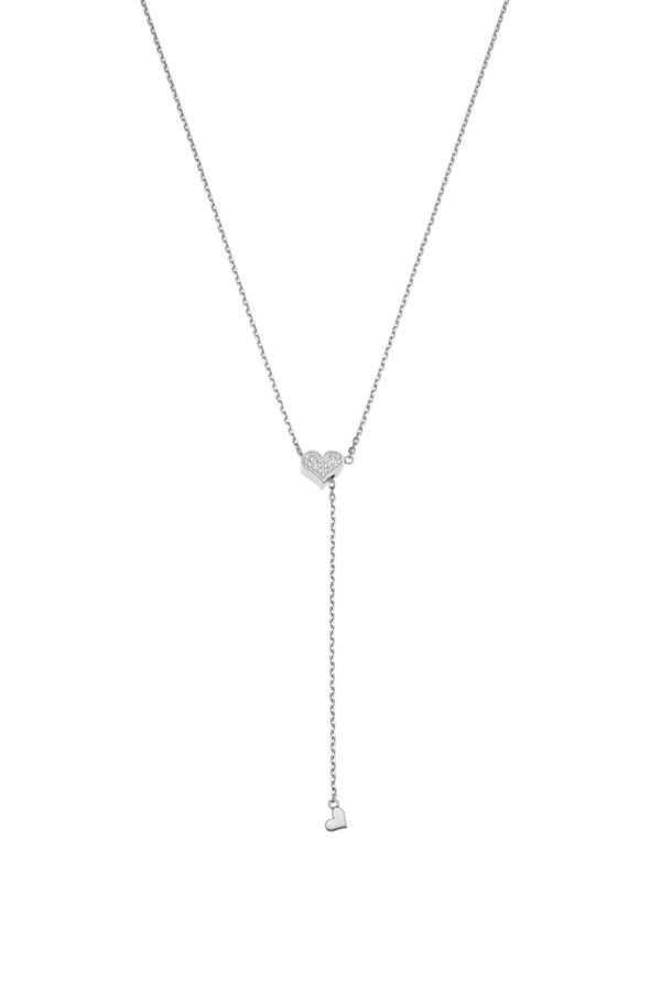 Custom Necklaces Heart Transformer Necklace, diamonds, white gold for a luxurious style