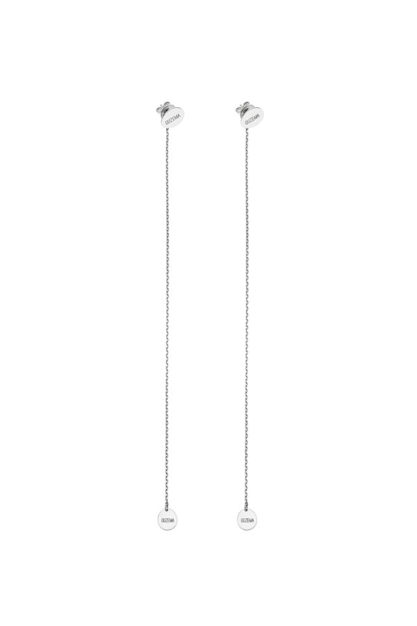 Earrings Duo Flat Transformer Earrings, white gold for a unique and sophisticated look