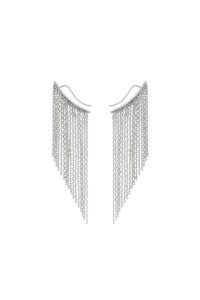 Earrings Mid Chainfall Earrings, white gold for stylish and elegant looks