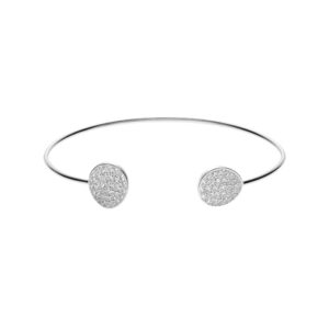 Flats Bracelet, diamonds, white gold