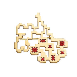 Kalyna Brooch, yellow gold