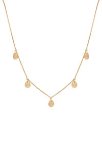 Necklaces Flat Quintet Necklace, diamonds, yellow gold with fast delivery from Guzema