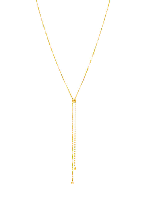 Exclusive Necklaces Orbs Tie Necklace, yellow gold from Guzema