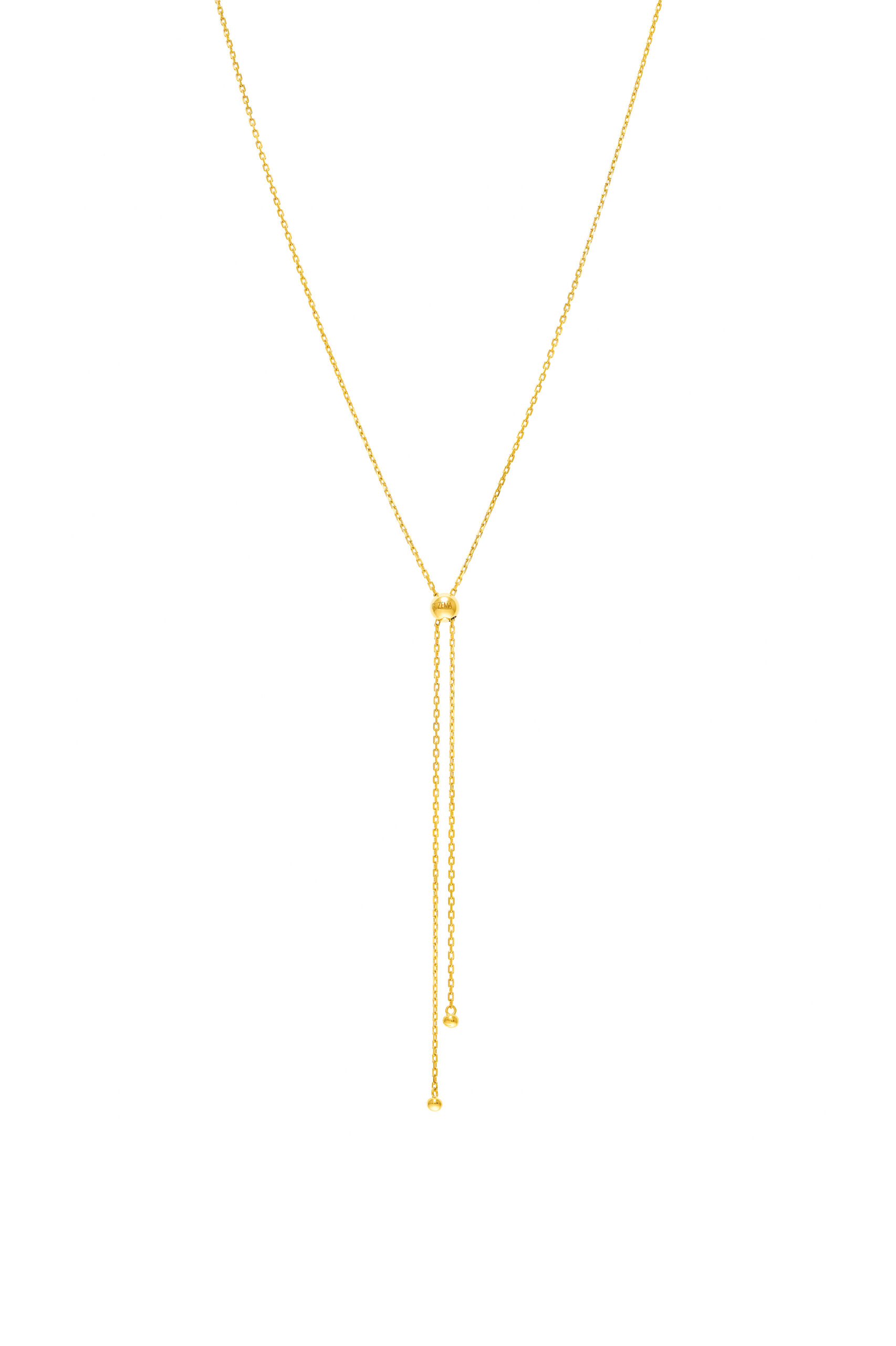 Exclusive Necklaces Orbs Tie Necklace, yellow gold from Guzema