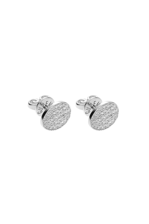 Earrings Flat Earrings, diamonds, white gold for a unique and sophisticated look