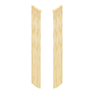 Chainfall Earrings, yellow gold