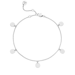 Flats Quintet Anklet, white gold