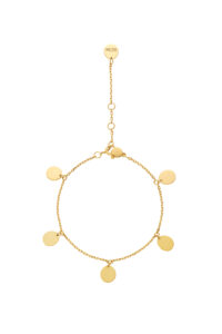 Bracelets Flats Quintet Bracelet, yellow gold for everyday elegance