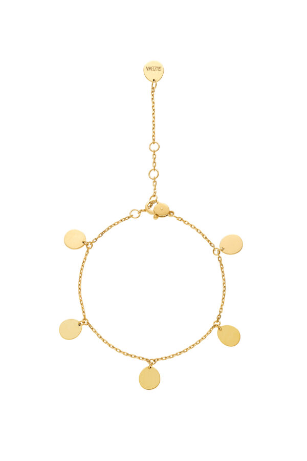 Bracelets Flats Quintet Bracelet, yellow gold for everyday elegance