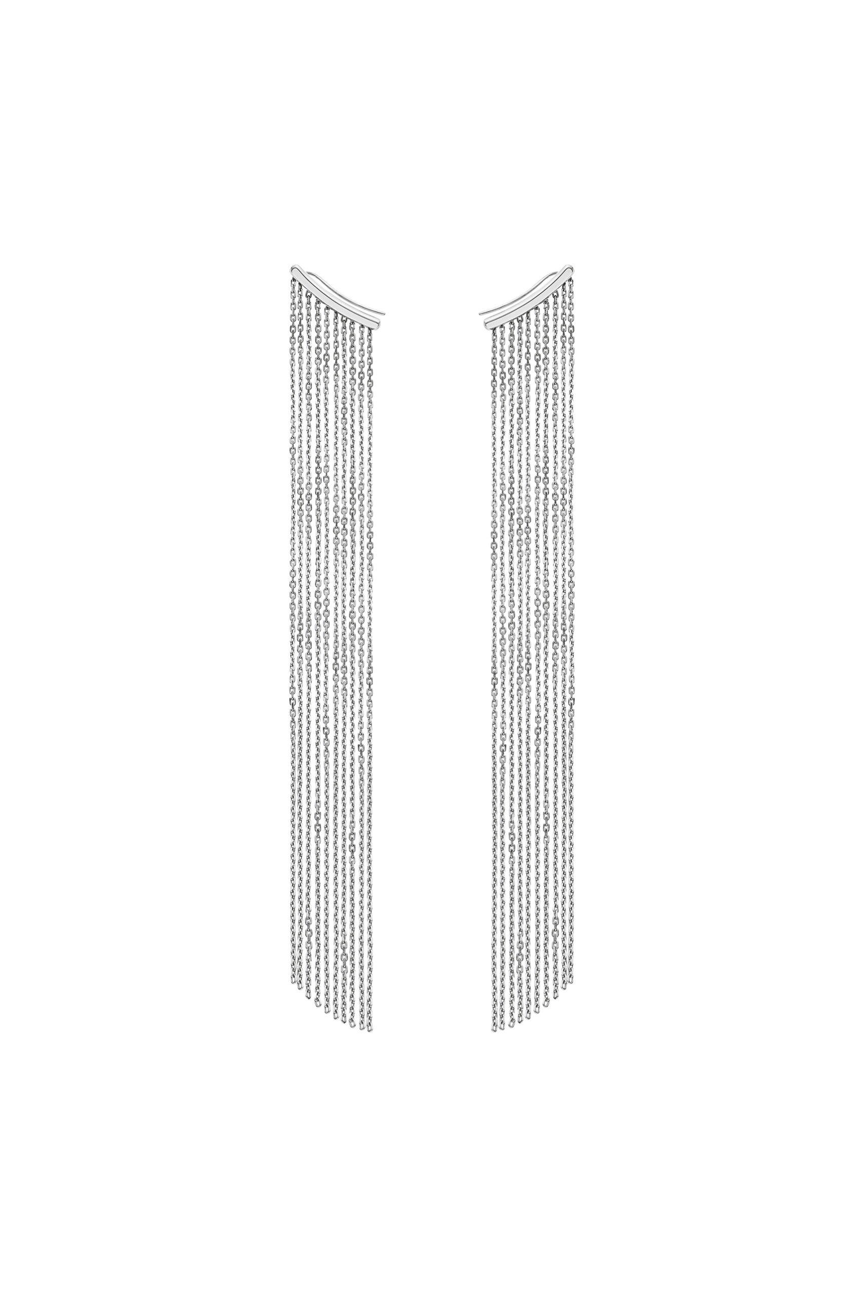 Earrings Chainfall Earrings, white gold with timeless design by Guzema