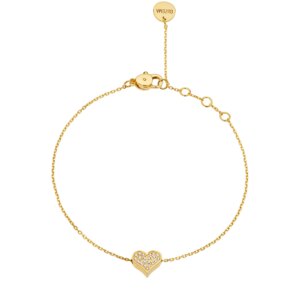 Heart Bracelet, diamonds, yellow gold