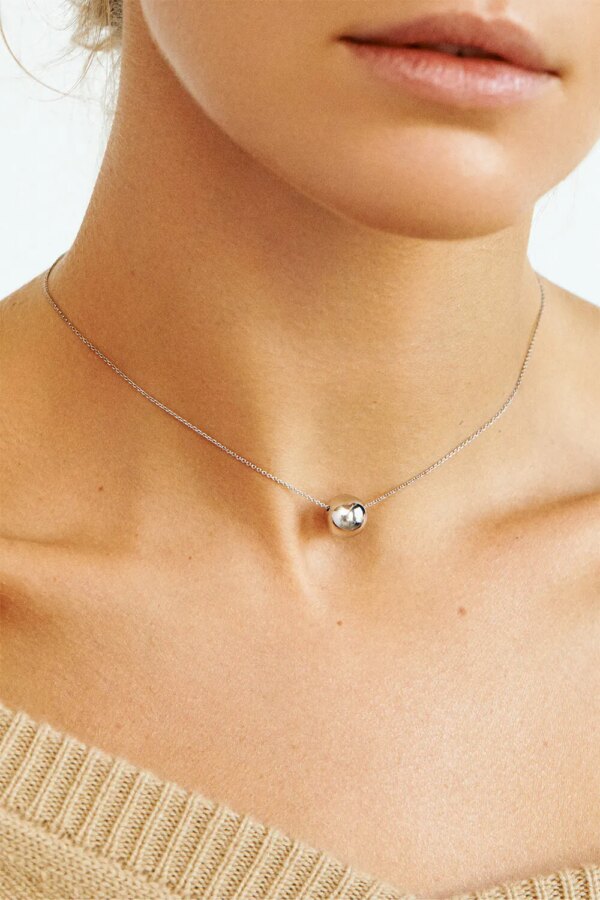 Necklaces Semi-Orb Necklace, white gold with fast delivery from Guzema