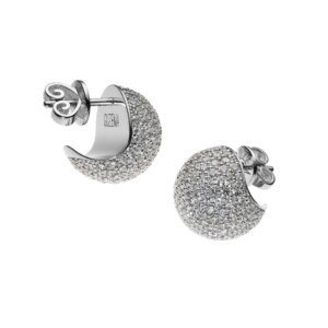 Mini Orbs Earrings, diamonds, white gold