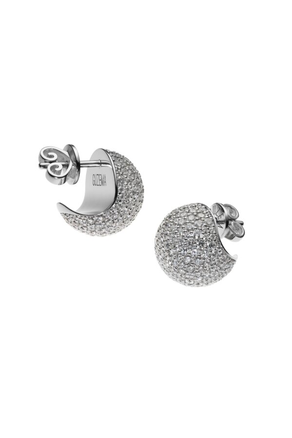 Earrings Mini Orbs Earrings, diamonds, white gold for a unique and sophisticated look