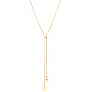 Flats Tie Necklace, yellow gold
