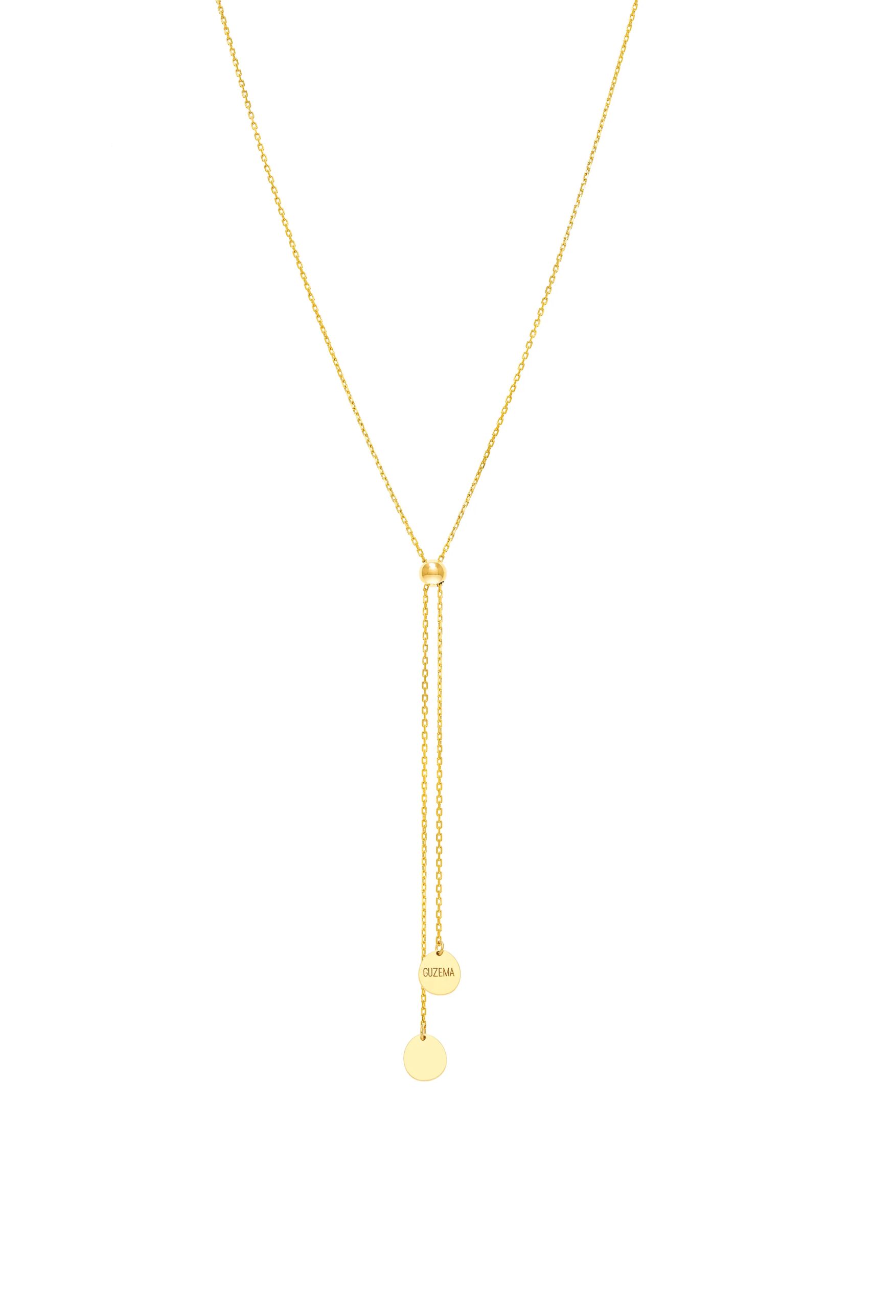 Exclusive Necklaces Flats Tie Necklace, yellow gold from Guzema