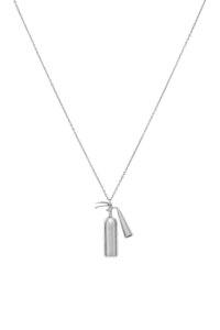 Custom Necklaces Mini Extinguisher Pendant, white gold for a luxurious style