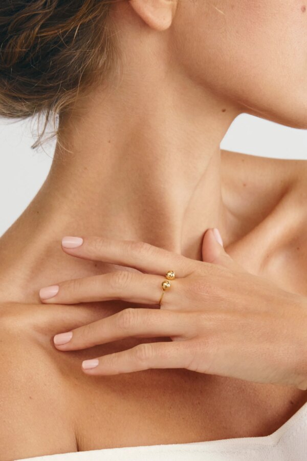 Rings Duo Orb Ring, yellow gold available online with expert craftsmanship