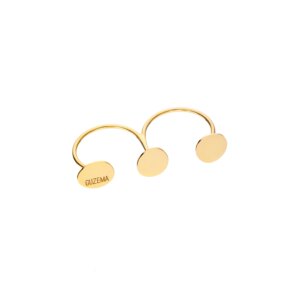 Trio Flat Ring, yellow gold
