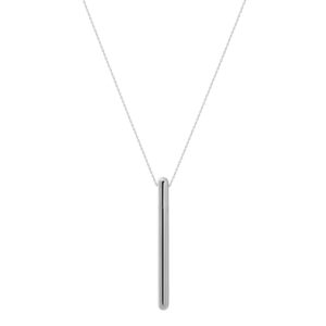 Bold Capsule Necklace, white gold