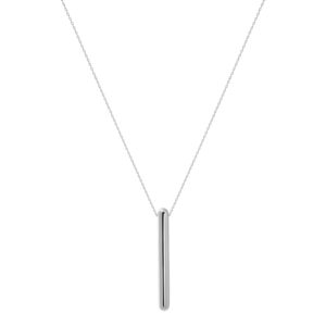 Mid Capsule Necklace, white gold