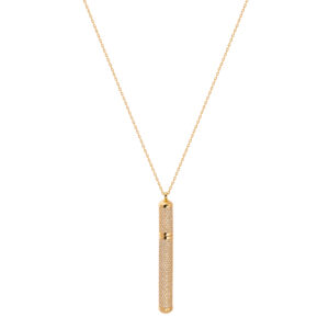 Capsule Necklace, diamonds, yellow gold