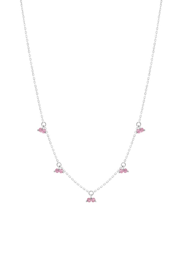 Necklaces Duo Gems Necklace, white gold with fast delivery from Guzema