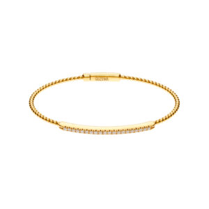 Bracelet with 19 diamonds, yellow gold