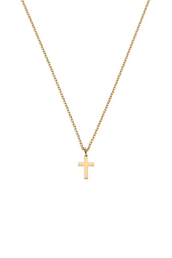 Exclusive Necklaces Mini Cross, yellow gold from Guzema