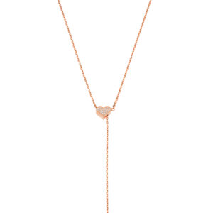 Heart Transformer Necklace, diamonds, rose gold