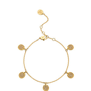 Flats Quintet Bracelet, diamonds, yellow gold