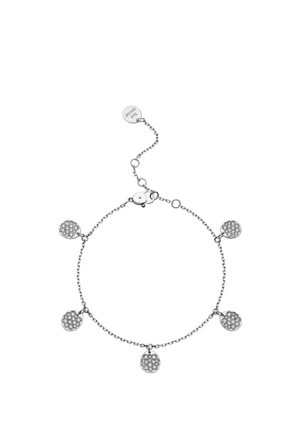 Bracelets Flats Quintet Bracelet, diamonds, white gold with modern elegance