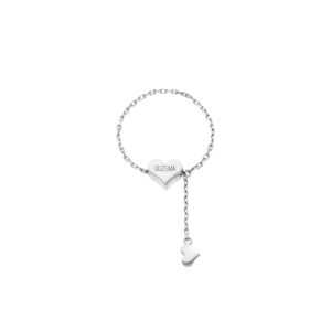 Heart Transformer Ring, white gold