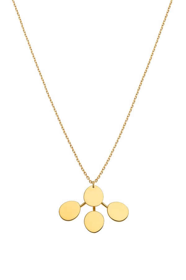 Custom Necklaces Petal Flat Necklace, yellow gold for a luxurious style