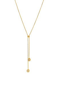 Necklaces Flats Tie Necklace, diamonds, yellow gold with fast delivery from Guzema
