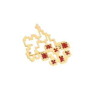 Mini Kalyna Brooch, yellow gold