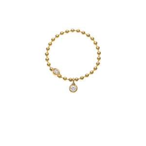 Duo Diamonds Eternal Ring, yellow gold